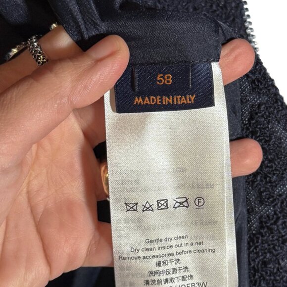 Louis Vuitton Navy Blue Monogram Bouclette Zipped Blouson Jacket - Picture 9 of 13